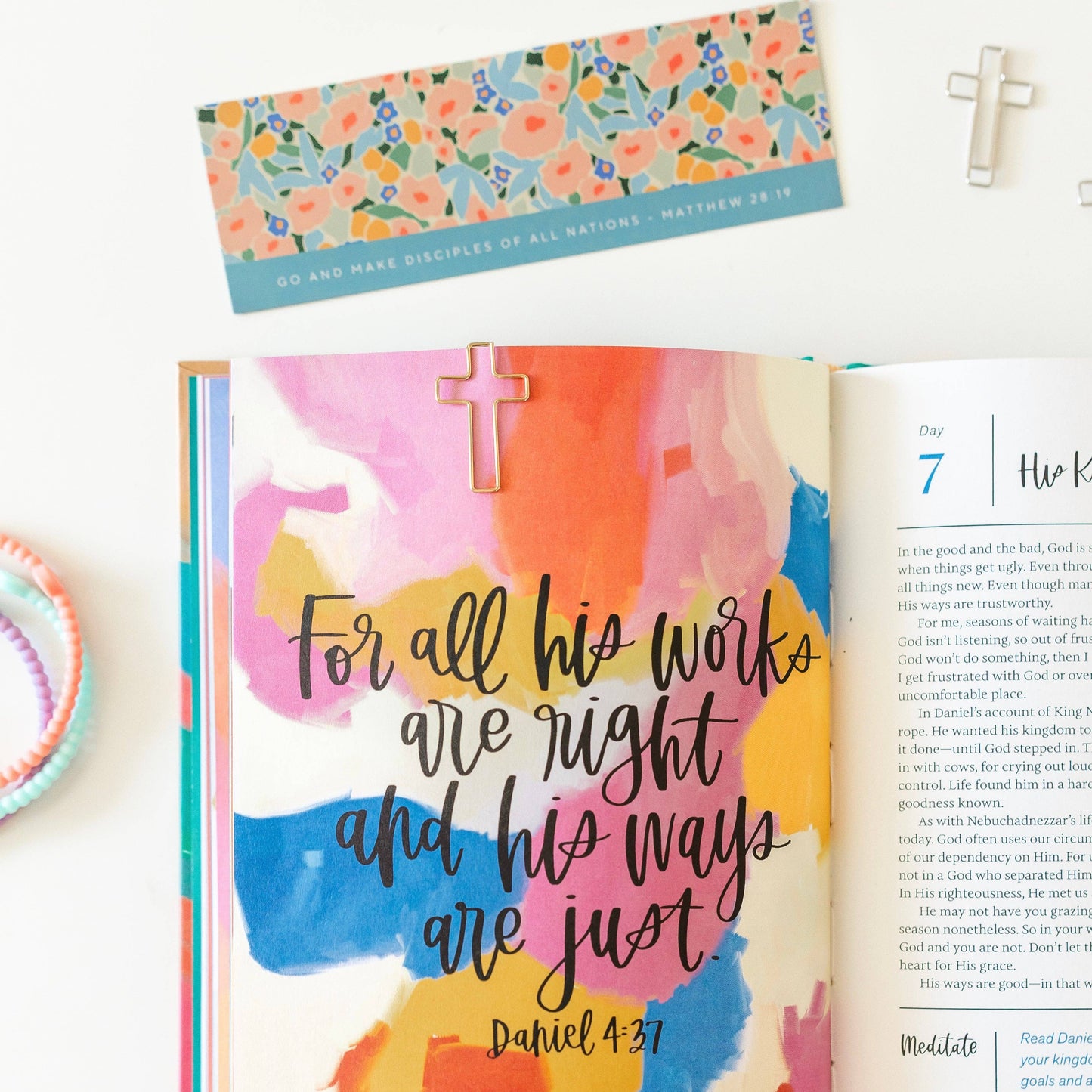 Ryan & Rose - Bookmark + Cross Paper Clips: Bookmark + Cross Paper Clips