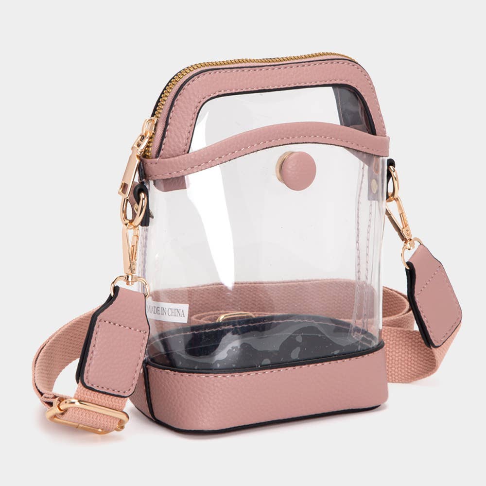 Clear Crossbody Bag: Silver