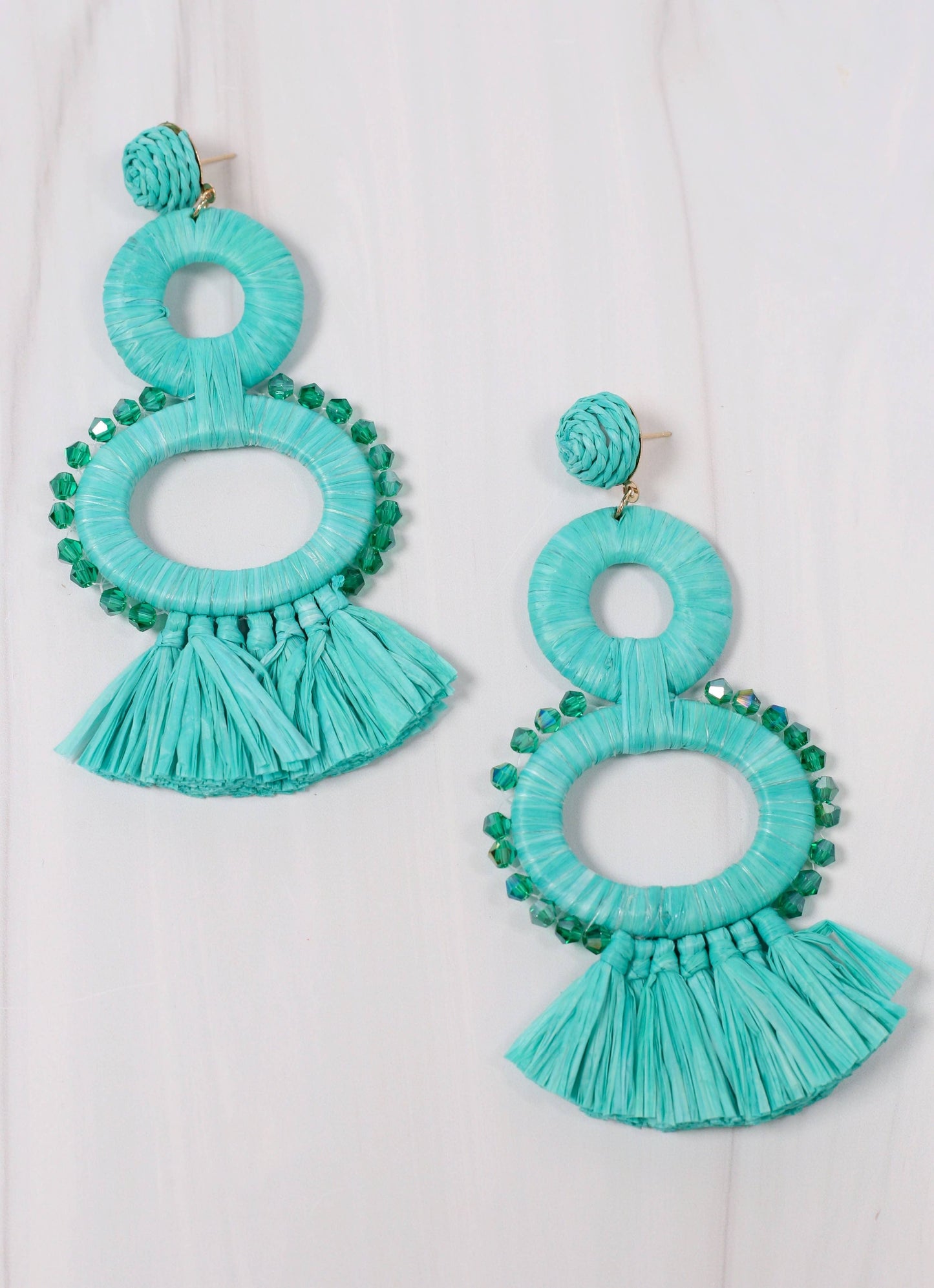 Caroline Hill - Cabana Drop Earring TURQUOISE