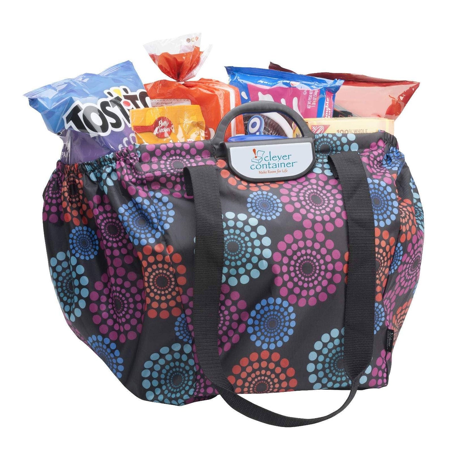 RoomForLife - Clever Shopper - Reusable Shopping Cart Bag: Bright Lights