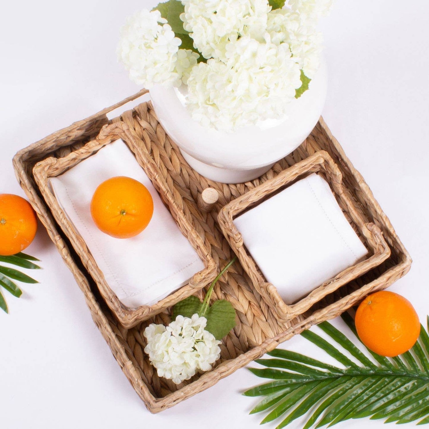8 Oak Lane - Natural Woven Cocktail Napkin Tray