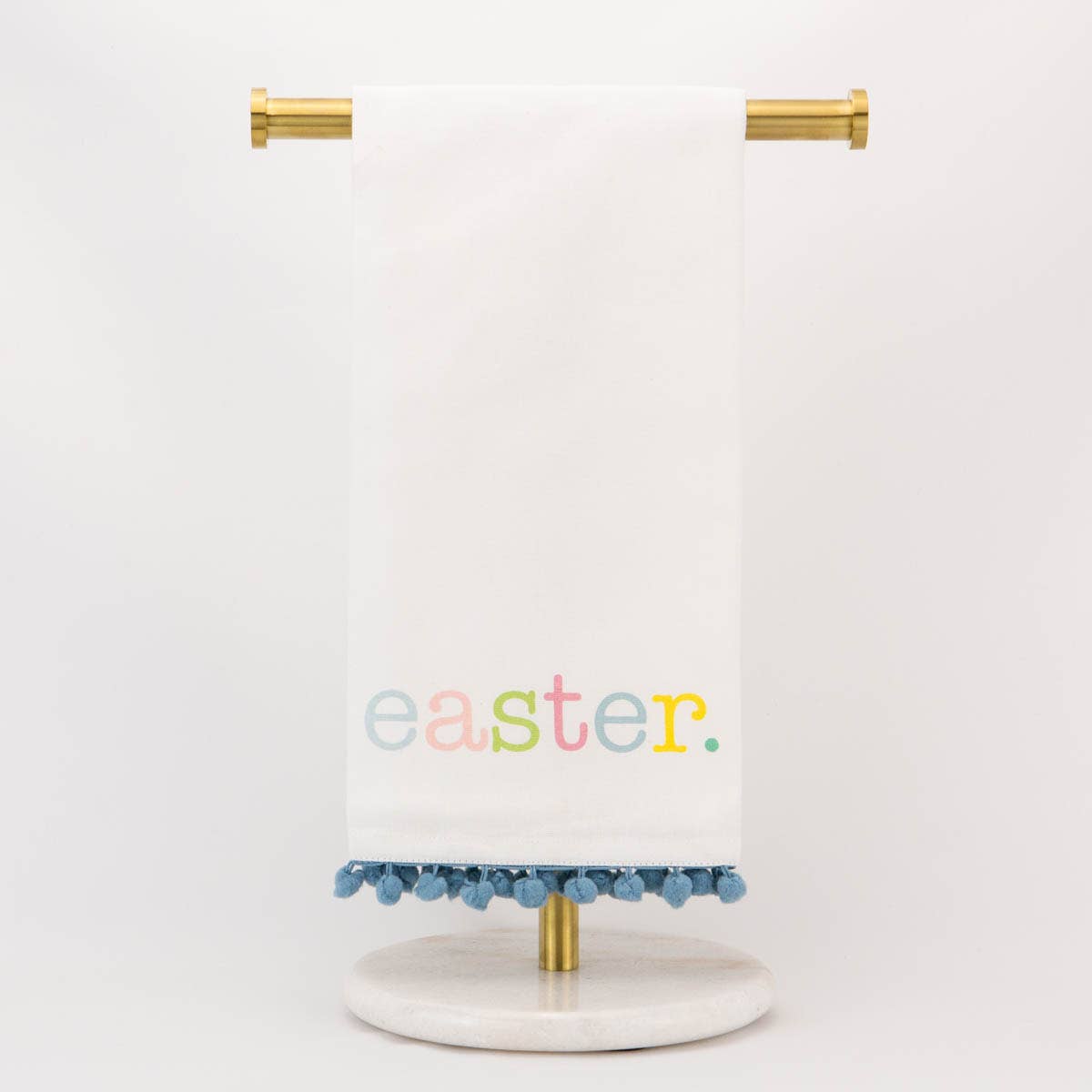 The Royal Standard - Easter Pom Pom Hand Towel White/Multi 20x28