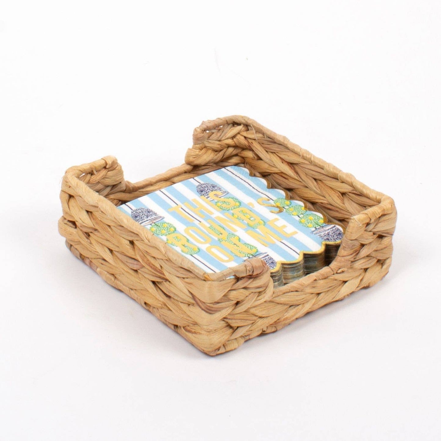 8 Oak Lane - Natural Woven Cocktail Napkin Tray