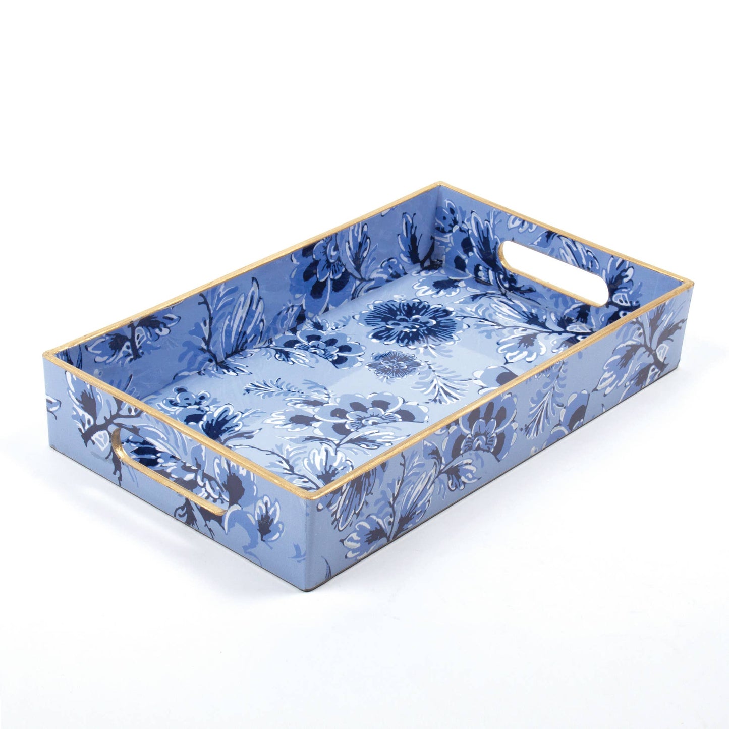 8 Oak Lane - Blue Floral Vanity Tray