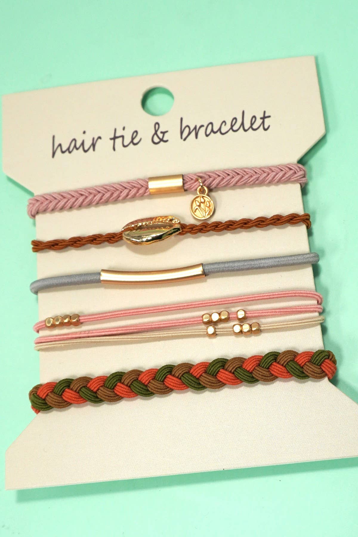 JOSSLYN by wall to wall - BOHO DUAL FUNCTION KNOT BRACELET HAIR TIES | 40BH104: BOW