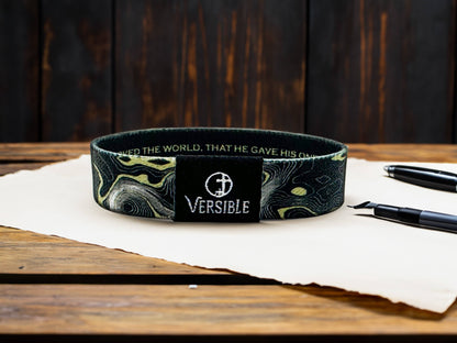 Versible - Gold Vein / John 3:16 Wristband: Small