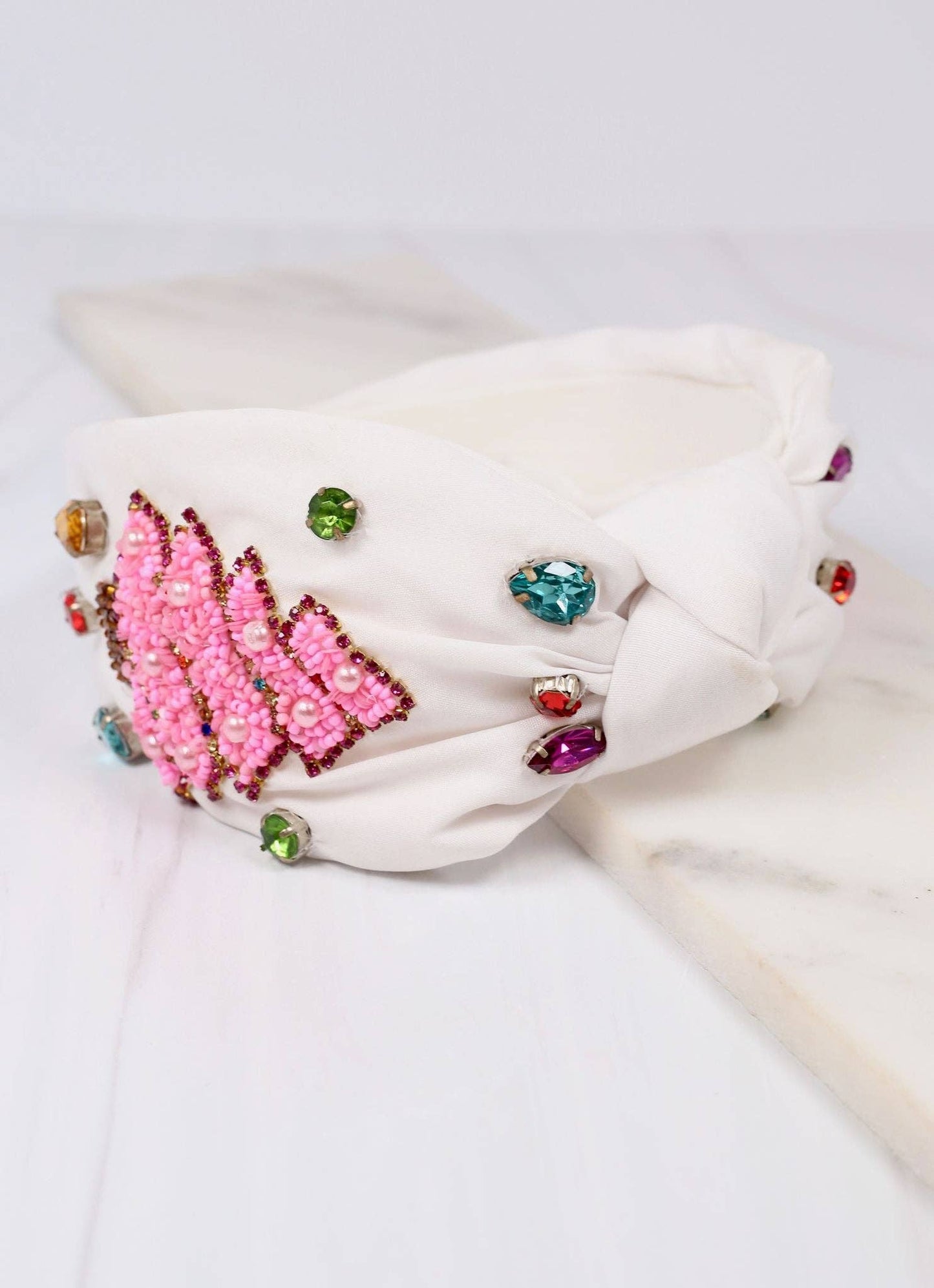 Dazzling Christmas Tree Headband WHITE MULTI: Default