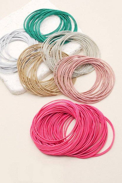 JOSSLYN by wall to wall - Guitar String Bracelets -20pcs set | 40B100: ROSE GOLD