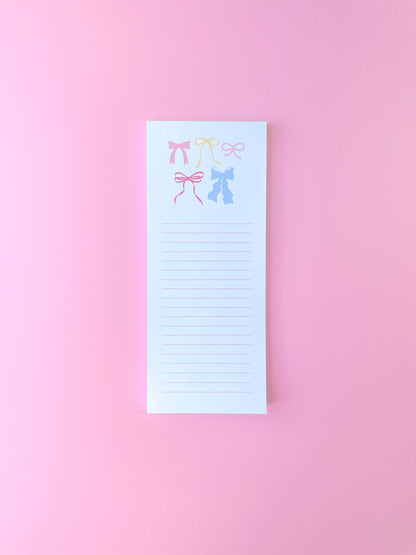 Rock Paper Scissors - Pastel Bows List Notepad