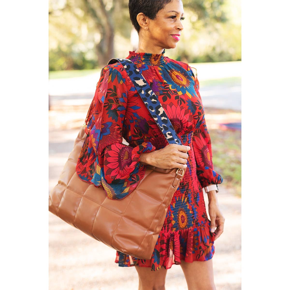 Viv&Lou - Camel Parker Puffy Tote