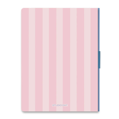 Studio Oh! - Pink Stripes Casey Notebook with Phone Loop