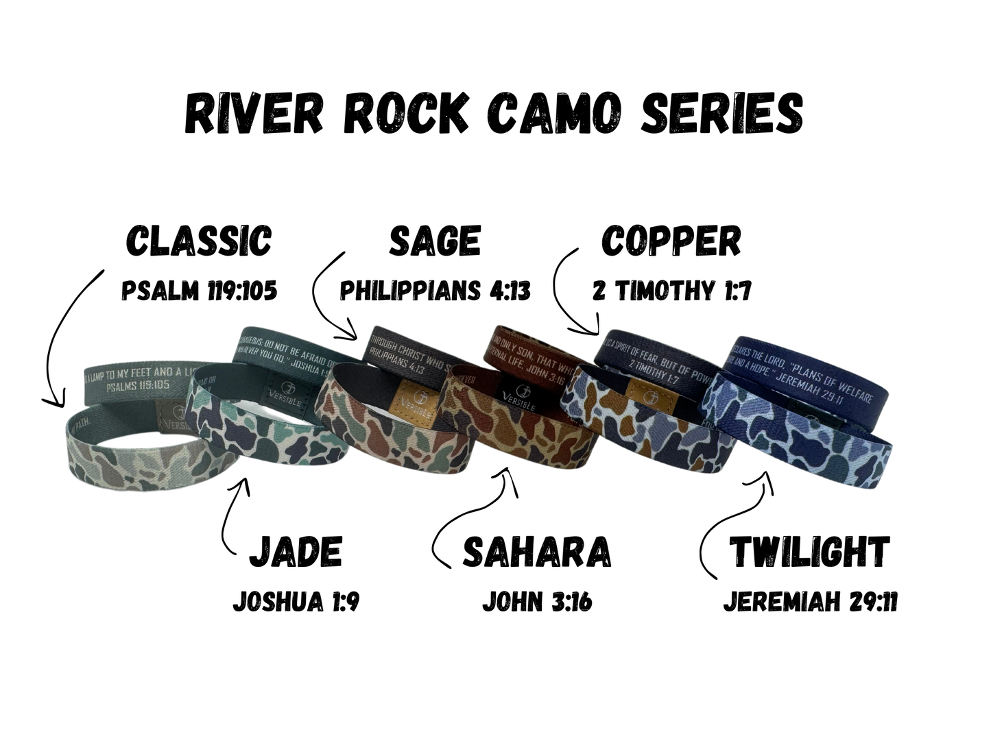 Versible - River Rock Camo Collection: Small / Classic - Psalm 119:105