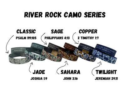 Versible - River Rock Camo Collection: Small / Sage - Philippians 4:13