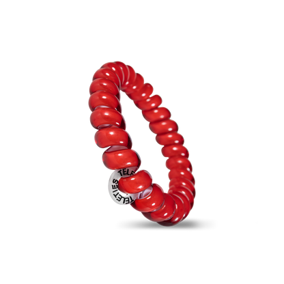 TELETIES - Spiral Hair Coils | Large | Scarlet Red Hair Ties