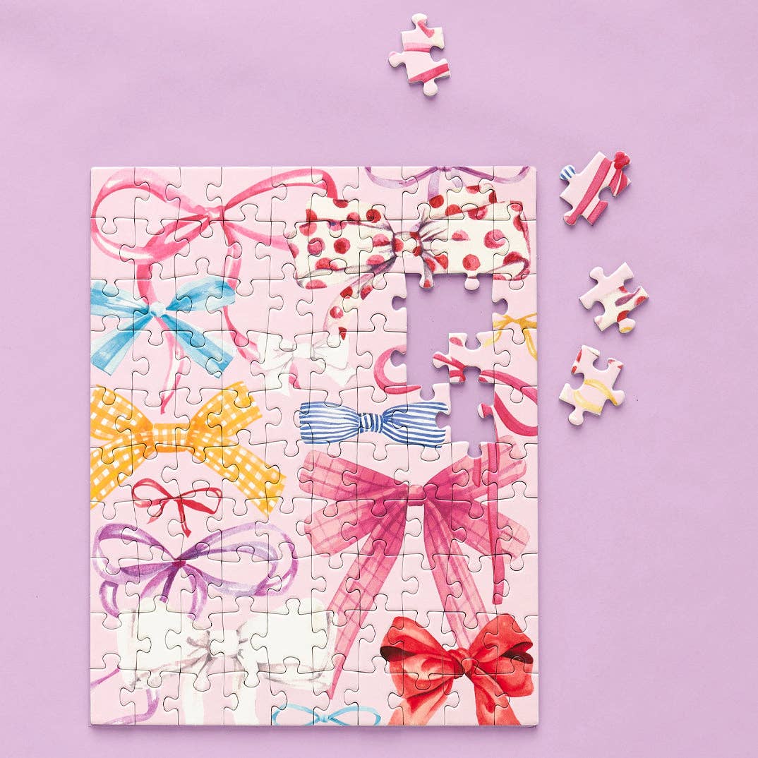 WerkShoppe - Ribbons & Bows 100 Piece Puzzle Snax | Valentine's Day