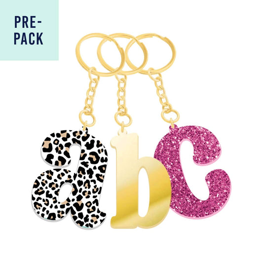 Viv&Lou - Sparkle & Shine Single Initial Keychain Pre-Pack