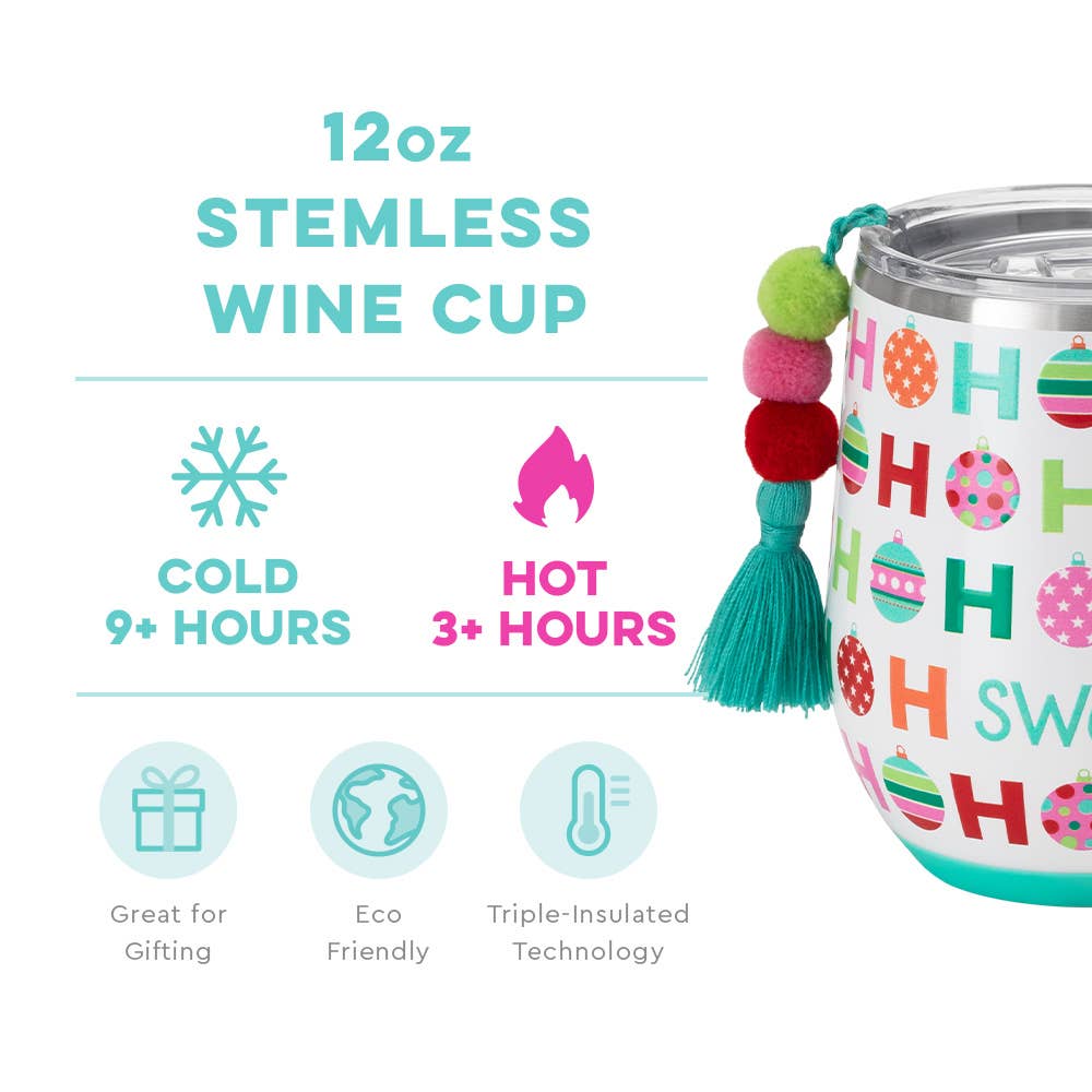 Swig Life - HoHoHo Stemless Wine Cup (12oz)
