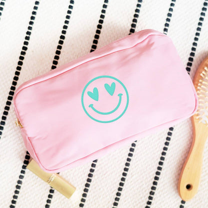 Viv&Lou - Heart Smiley Pink Logan Accessory Bag