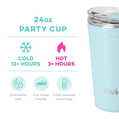 Swig Life - Shimmer Aquamarine Party Cup (24oz)