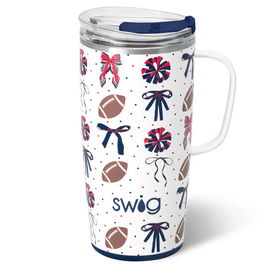 We’ve Got Spirit Navy + Red Travel Mug (22oz)