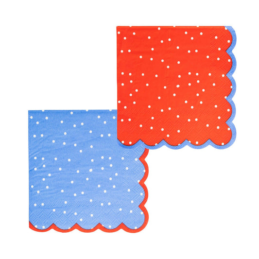 My Mind’s Eye - FLA1138 - Americana Polka Dot Cocktail Napkin Set
