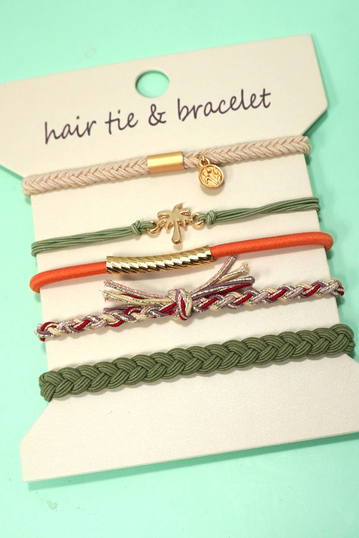 JOSSLYN by wall to wall - BOHO DUAL FUNCTION KNOT BRACELET HAIR TIES | 40BH104: BOW