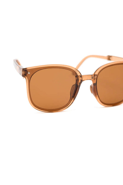 Collapsible Girlfriend Sunnies & Case in Champagne: OS