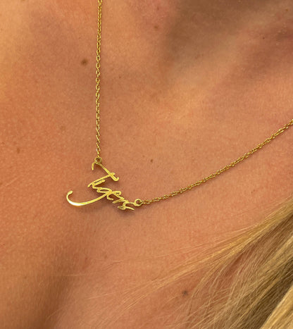 Steele Sloan Designs - Tigers Name Necklace - Tigers Gift - Auburn, Clemson, LSU