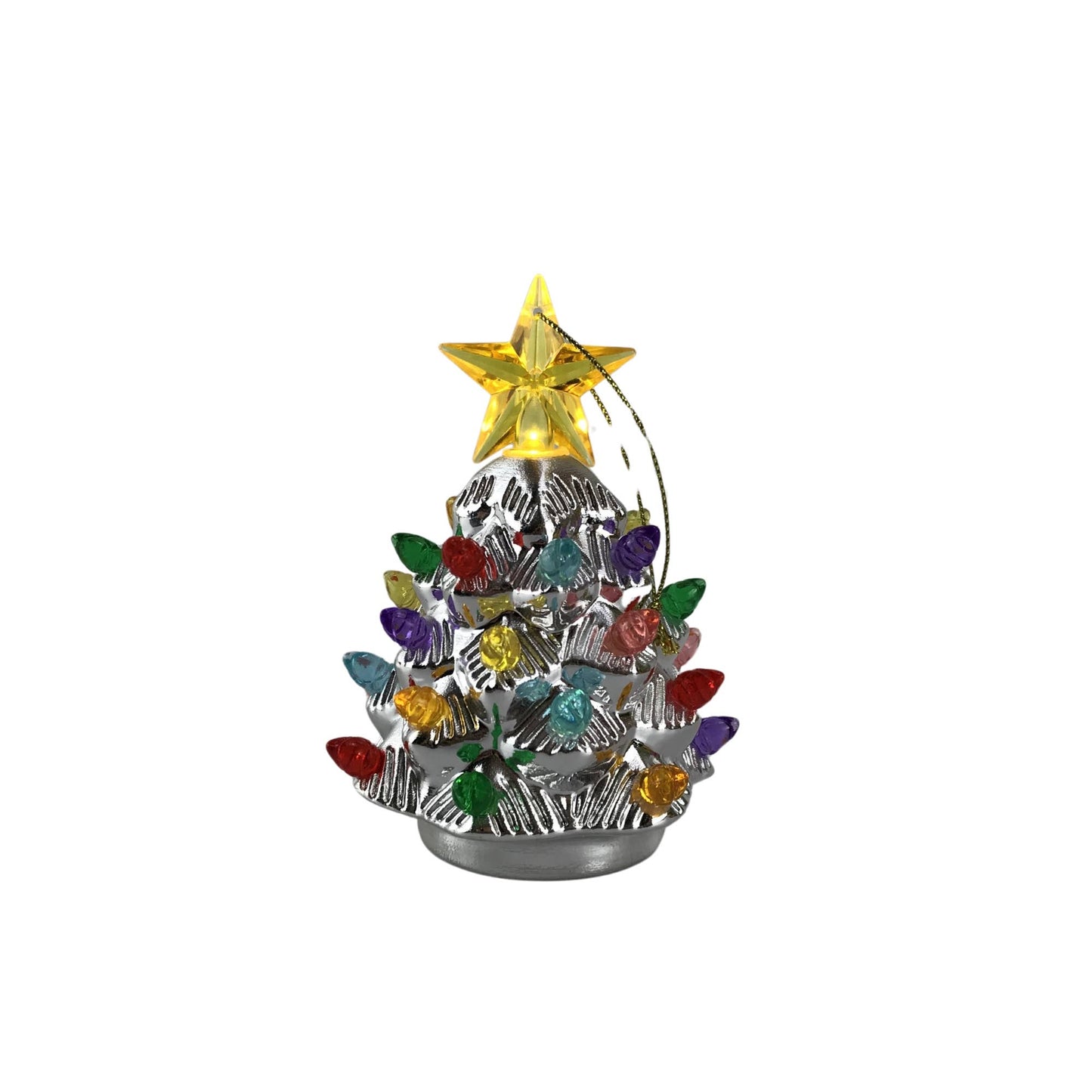 Mr. Christmas - 4" Shatterproof Ornament Tree - Silver