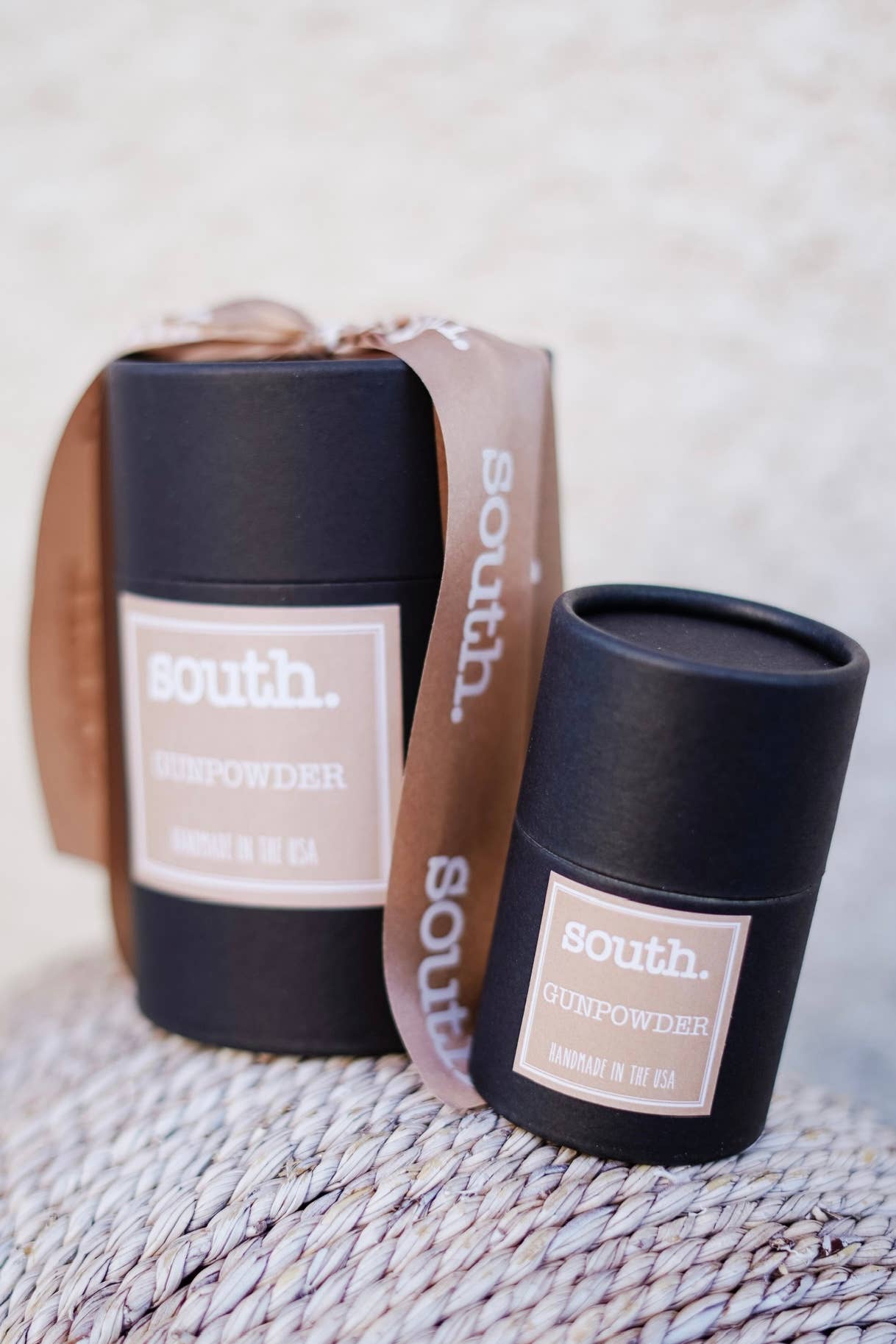 The South Candle - Gunpowder Sandalwood + Bourbon Soy Wax Jar Candle: Mini