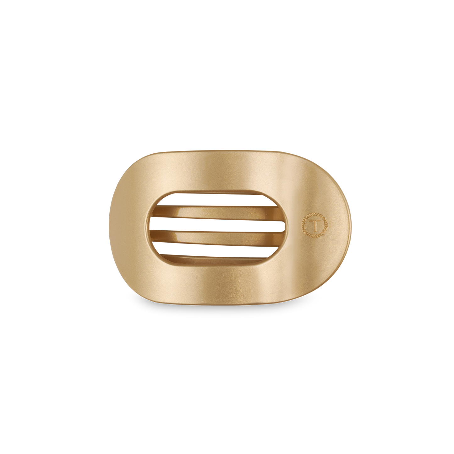 TELETIES - Round Flat Hair Clip | Small | Champagne Toast