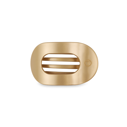 TELETIES - Round Flat Hair Clip | Small | Champagne Toast