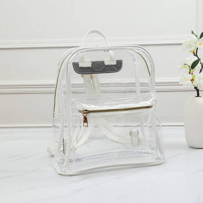 Clear Backpack Bag: White
