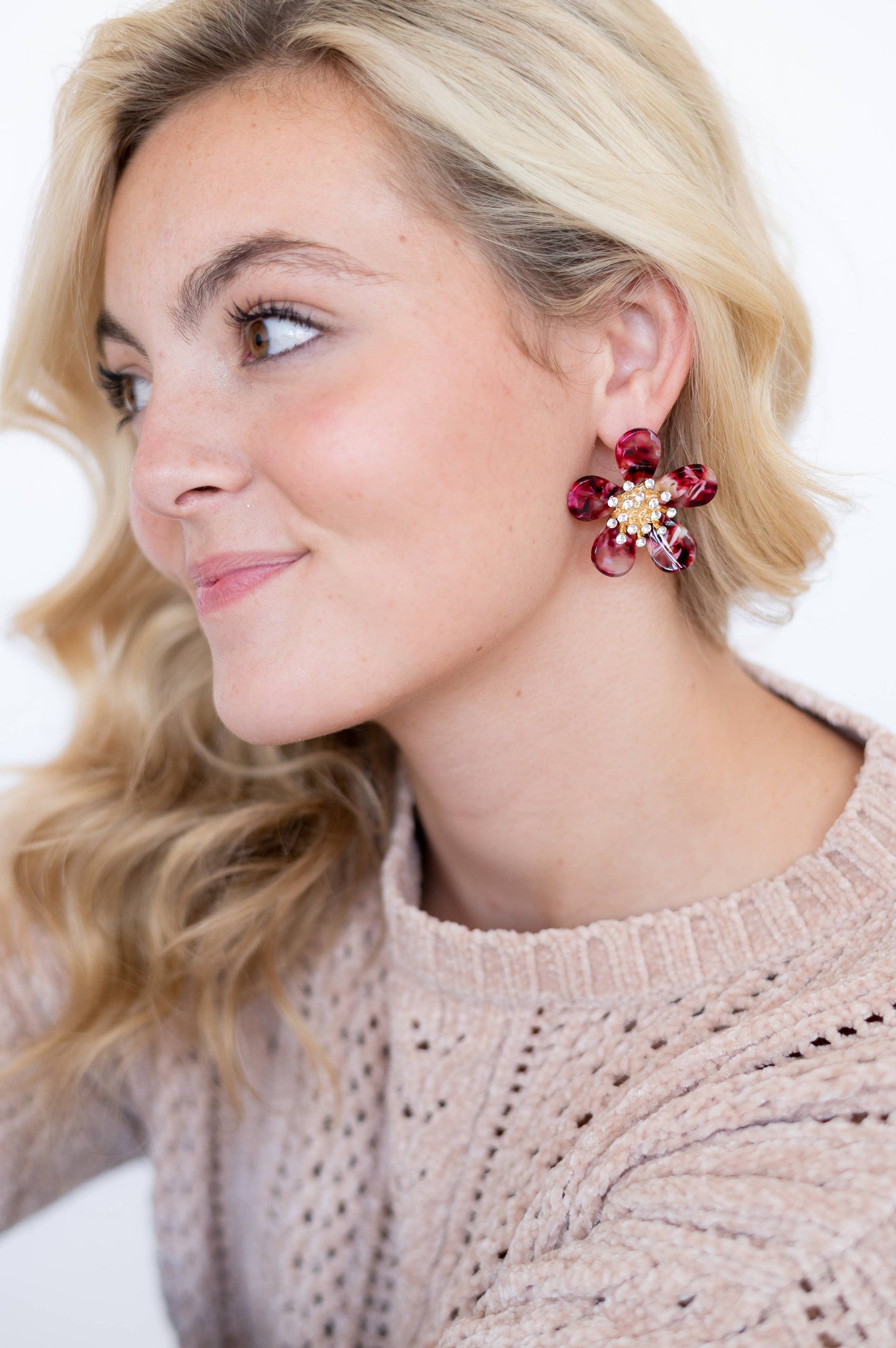 Viv&Lou - Wine Melrose Earrings