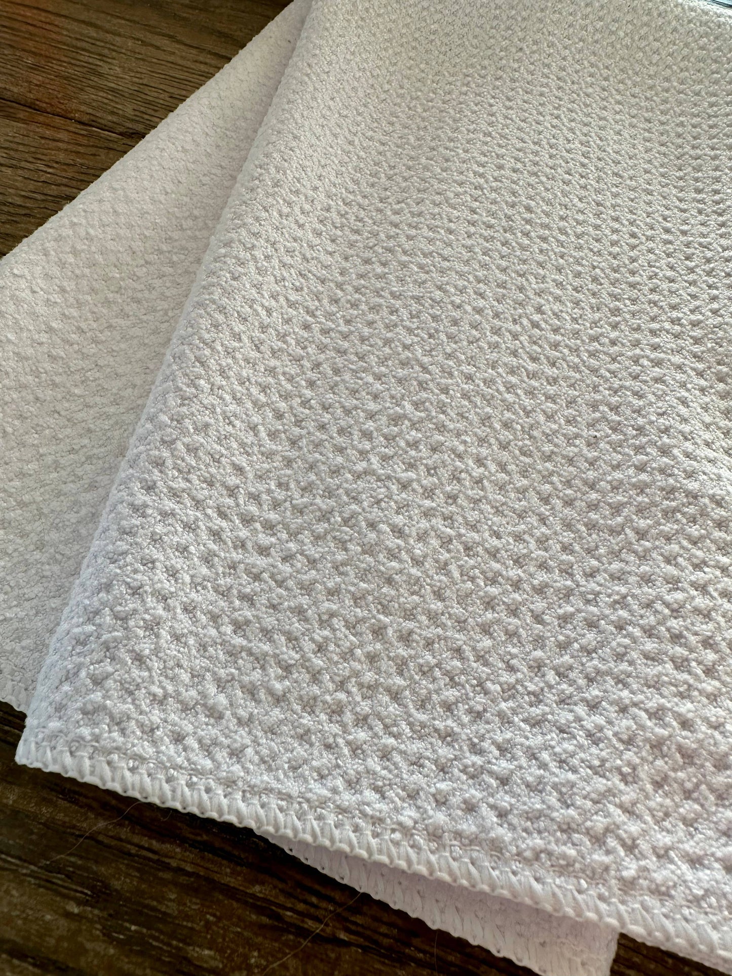 The Navy Knot - Pink Gingham Bow Kitchen Towel: Waffle Towel