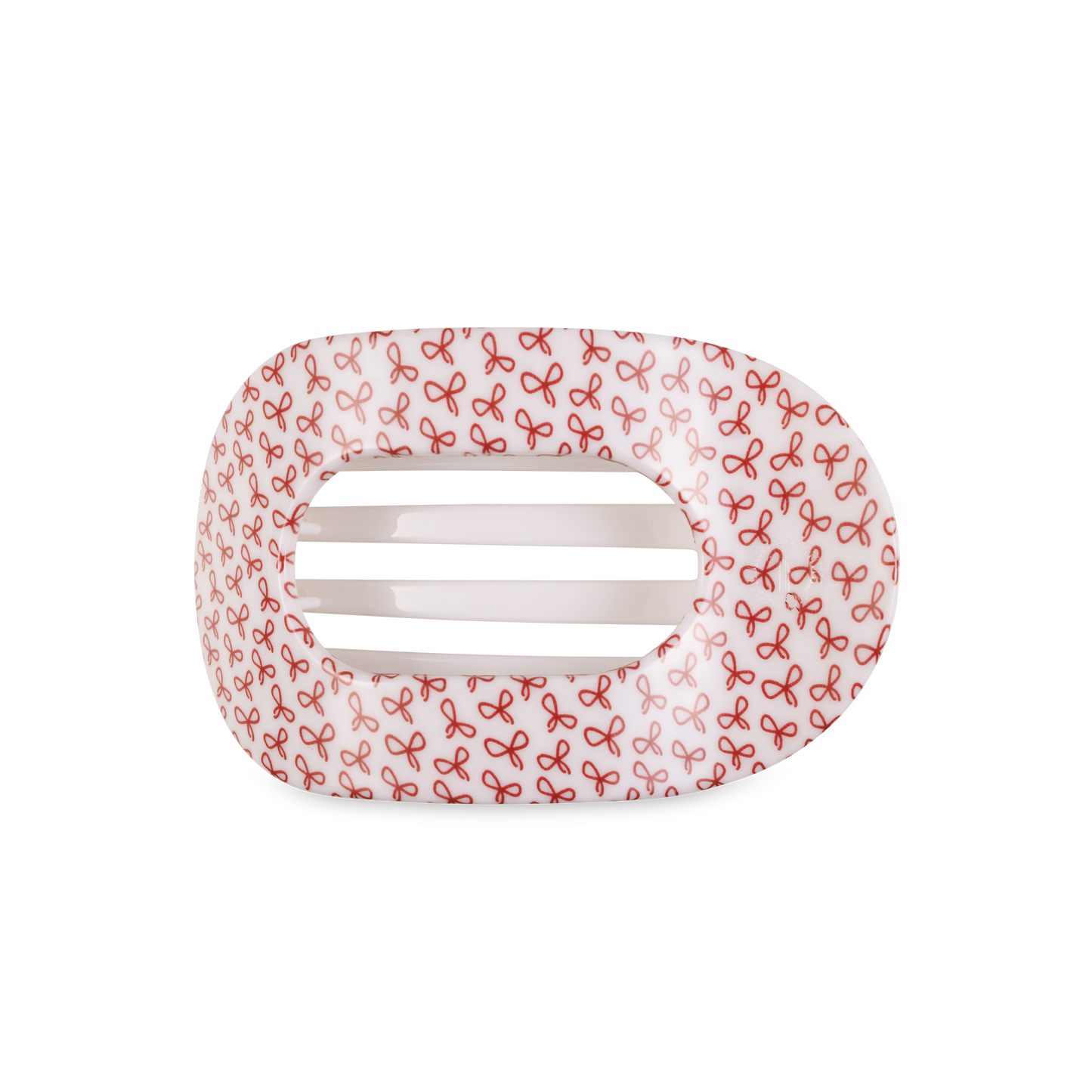 TELETIES - Flat Round Hair Clip | Medium | Santa Tucker