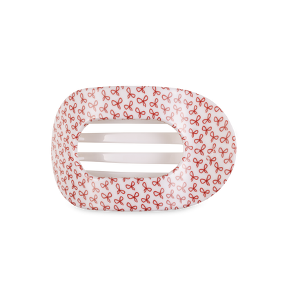 TELETIES - Flat Round Hair Clip | Medium | Santa Tucker