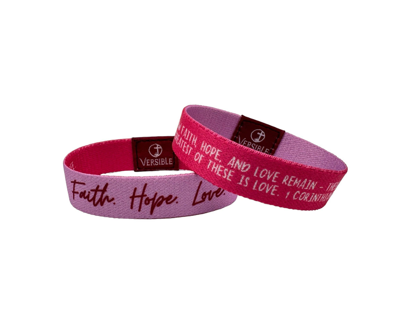 Versible - Solid Truths Collection: Medium / Pink - Faith. Hope. Love.