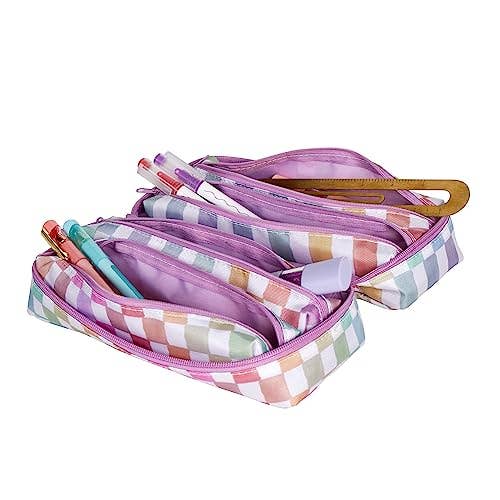 Erin Condren Design - 5-in-1 Zipper Pouch - Watercolor Checkered