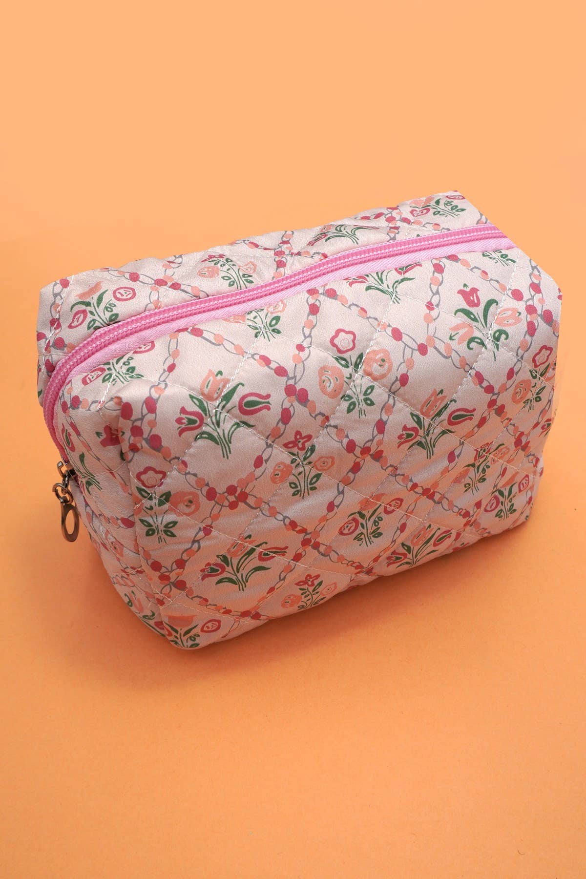 JOSSLYN by wall to wall - FLORAL TOILE PATTERN MAKEUP COSMETIC POUCH BAG | 40P562: G