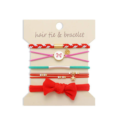Ivory - JOSSLYN by wall to wall - BOHO DUAL FUNCTION KNOT BRACELET HAIR TIES