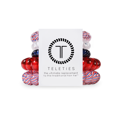 TELETIES - Spiral Hair Coils | Mixed Pack | Star Spangled Hair Ties