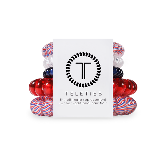 TELETIES - Spiral Hair Coils | Mixed Pack | Star Spangled Hair Ties