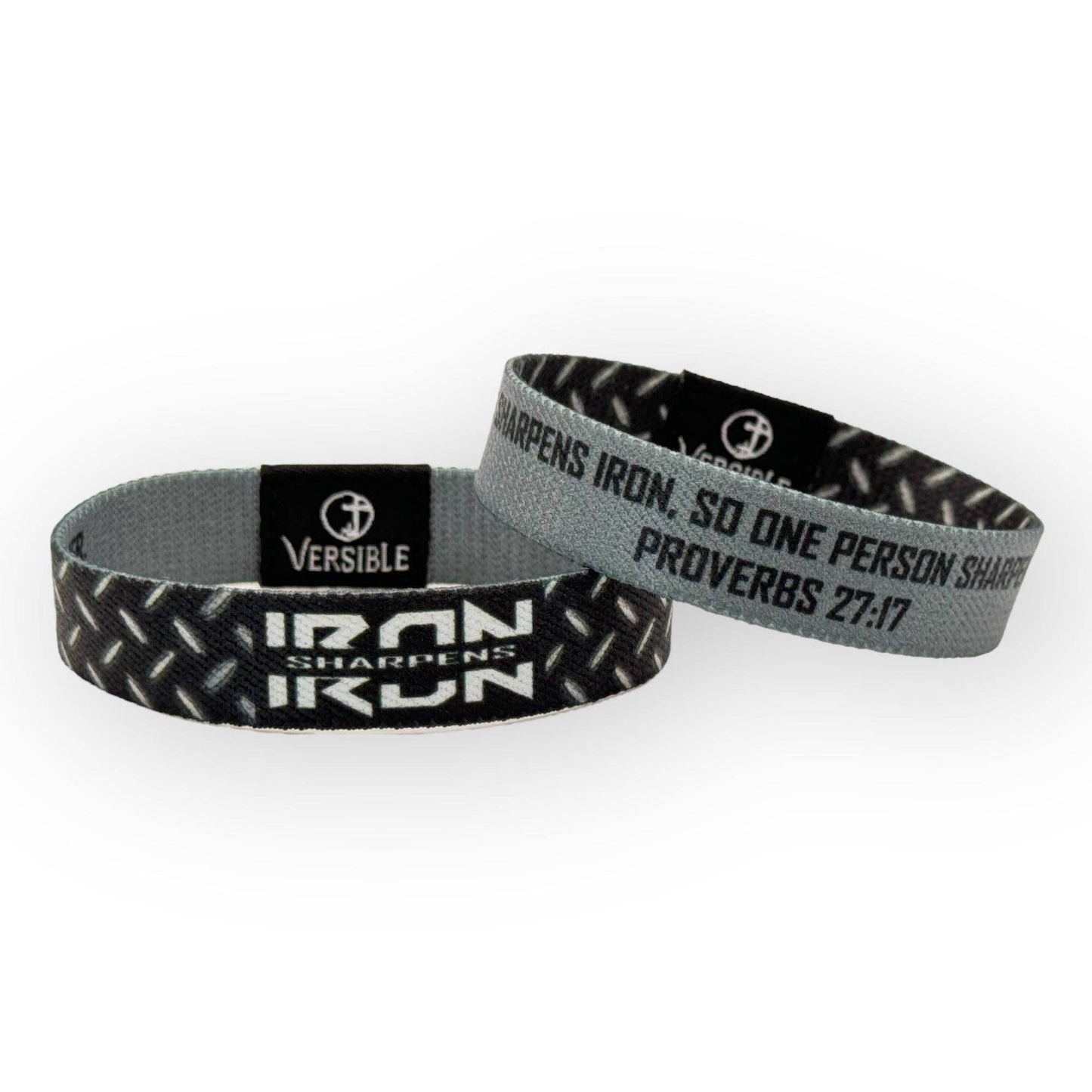 Versible - Versible® Wristbands - Iron Sharpens Iron / Proverbs 27:17: Medium