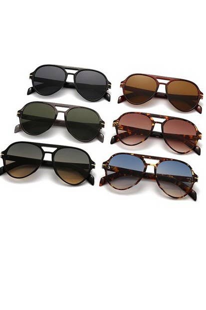 JOSSLYN by wall to wall - AVIATION ACETATE ASSORTED SUNGLASSES | 40SG820-12 Pack: ASSORTED