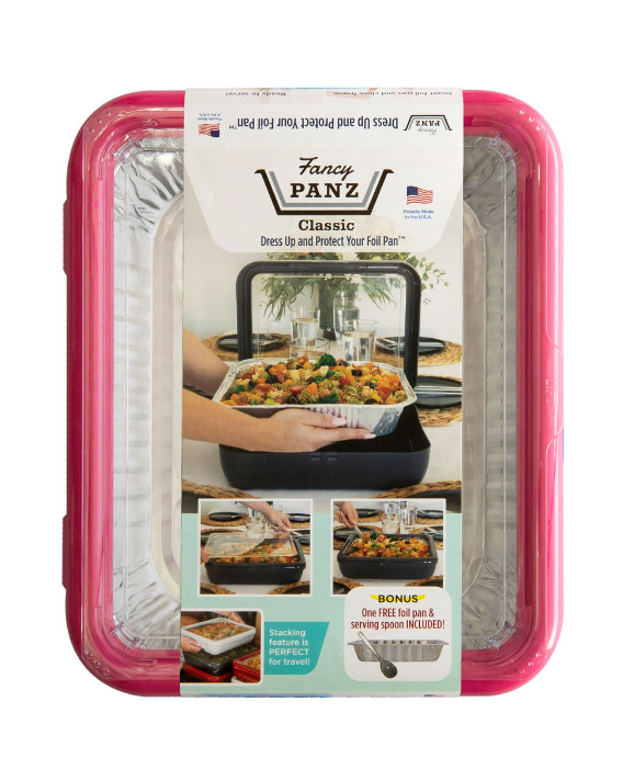 Fancy Panz - Classic Set - Pan Frame w/ Lid & Serving Spoon - Hot Pink
