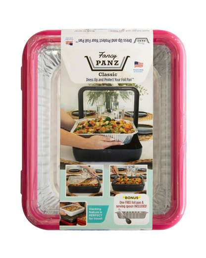 Fancy Panz - Classic Set - Pan Frame w/ Lid & Serving Spoon - Hot Pink