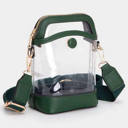 Clear Crossbody Bag: Silver