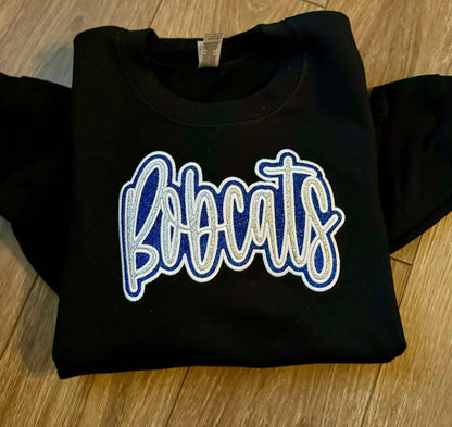 Double E Creations - Double Layered Glitter Spirit Applique sweatshirt: 2X