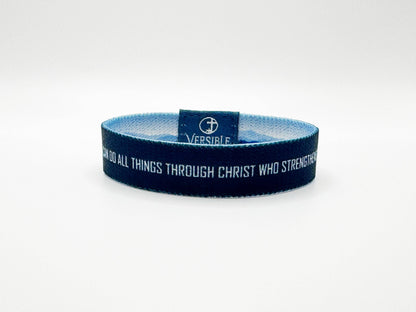 Versible - Mountain Horizon / Philippians 4:13 Wristband: Medium